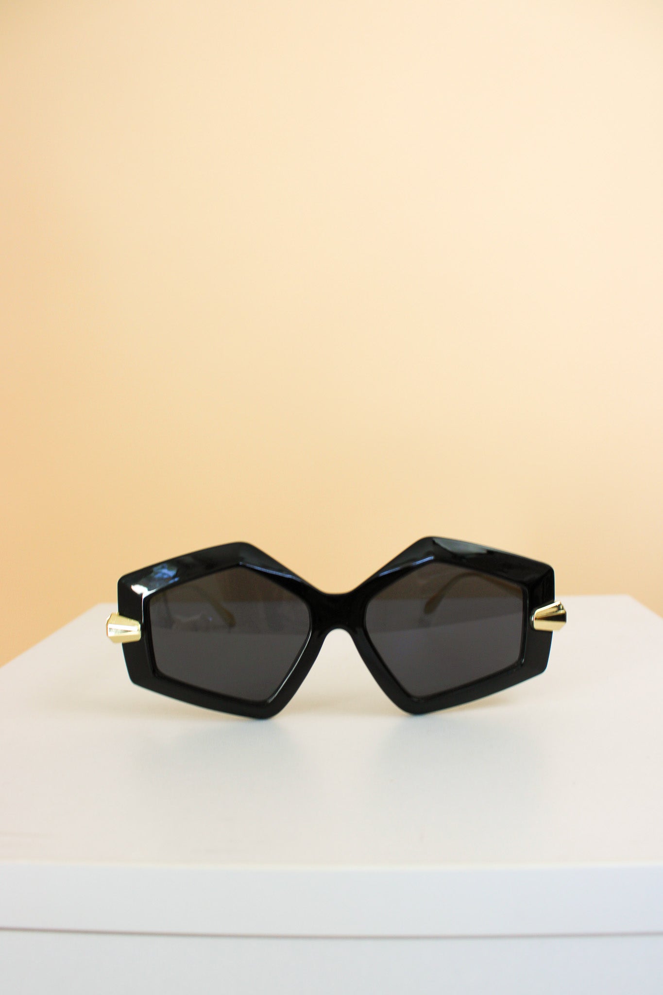 VINTAGE Geometric Metal & Perspex Sunglasses o/s