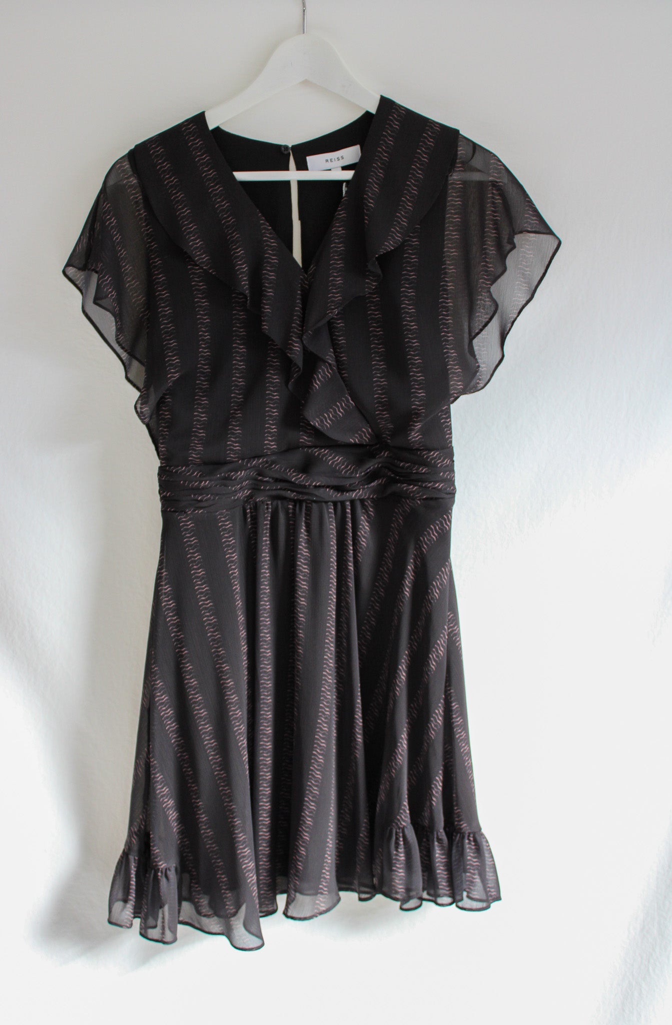 REISS Adie Broken Stripe Print Dress UK 8