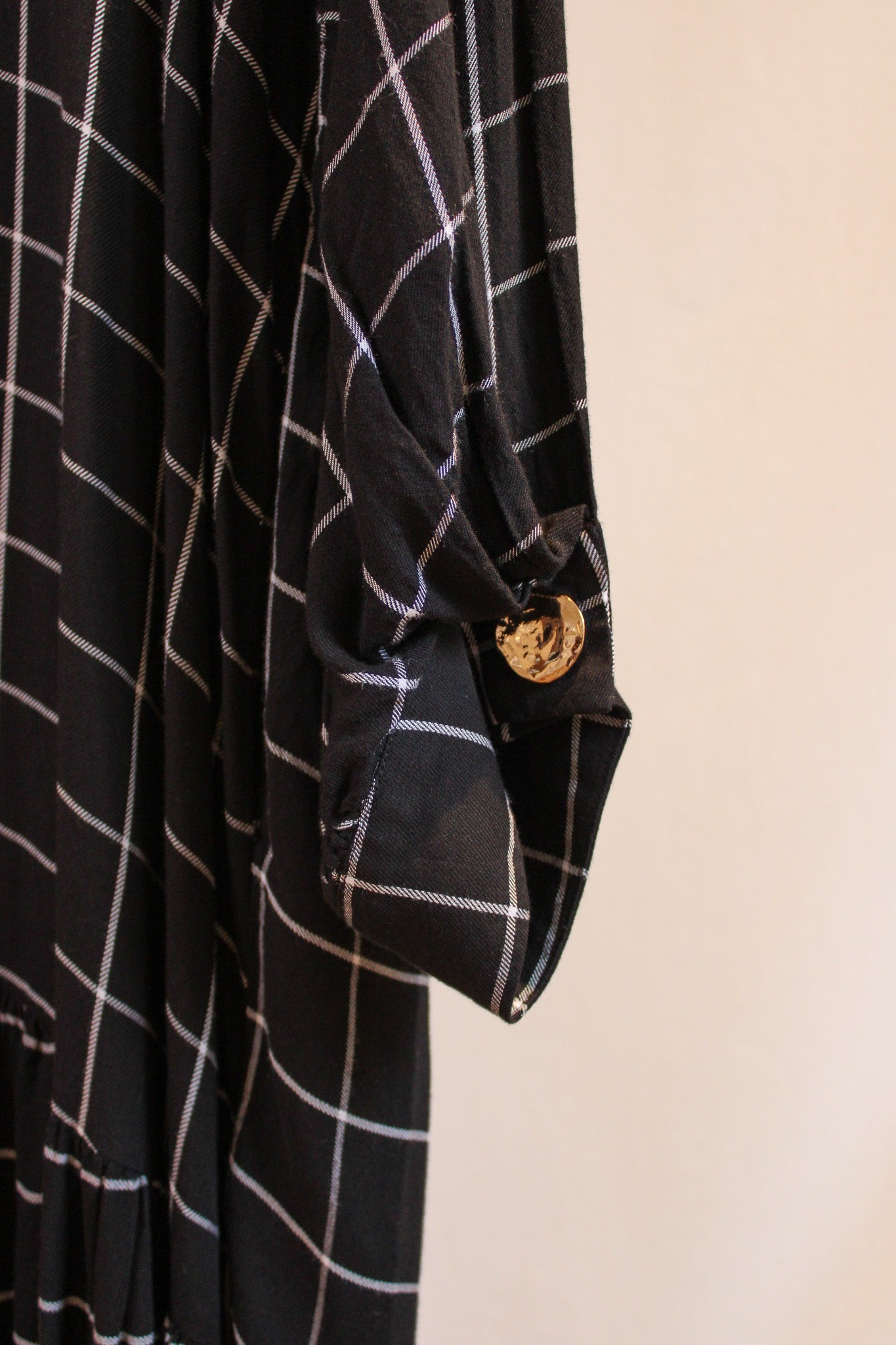 MOTHER OF PEARL Check Print Maxi Dress Size 14