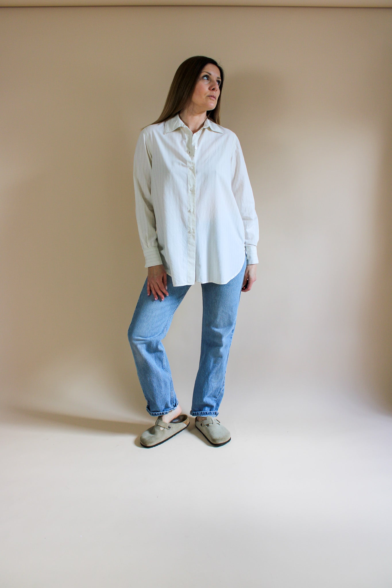 FILIPPA K Pinstripe Shirt Size 36