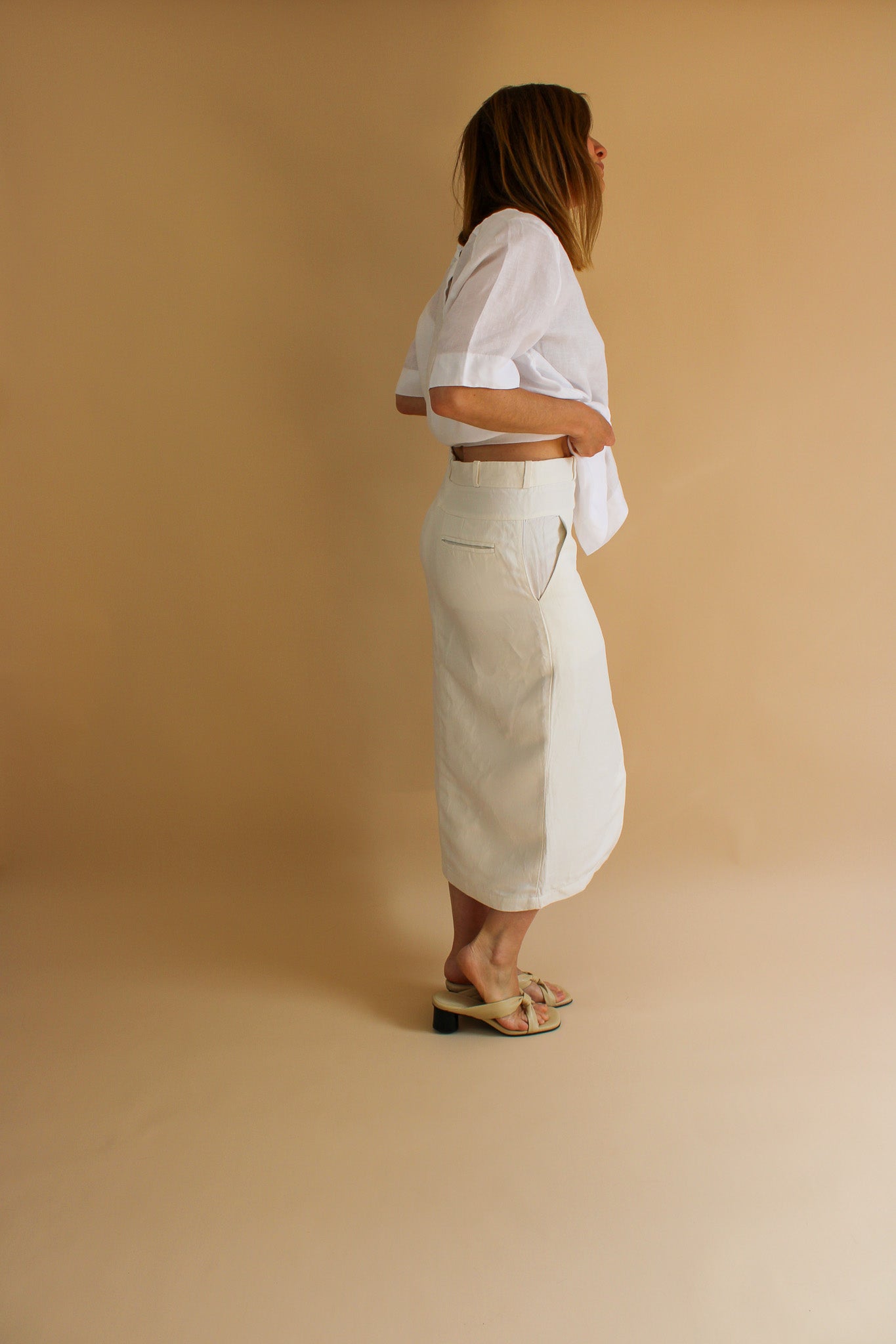 RAEY Midi Front Slit Pencil Skirt Size 8