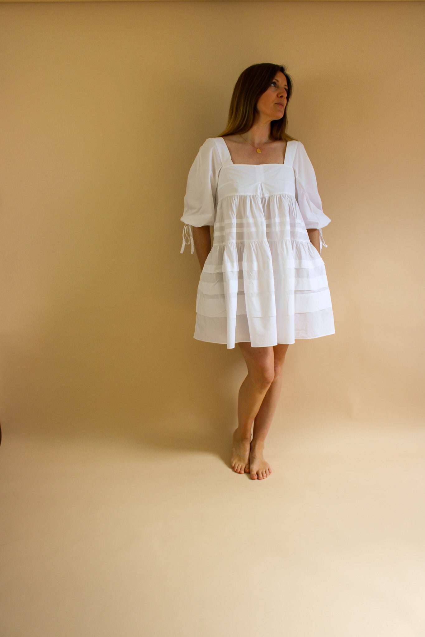 PAPER LONDON Martha Balloon Sleeve Dress Size 10