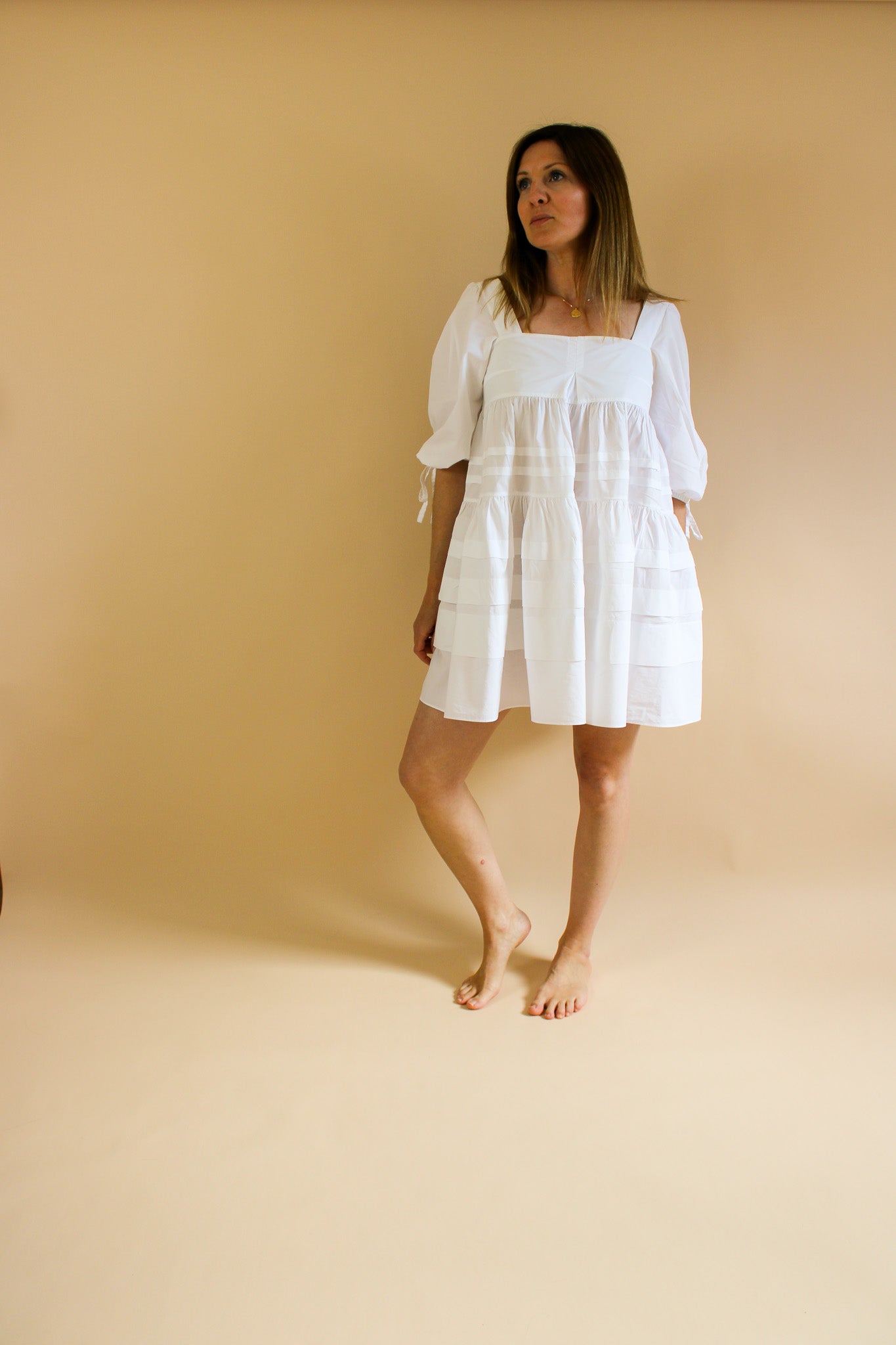 PAPER LONDON Martha Balloon Sleeve Dress Size 10