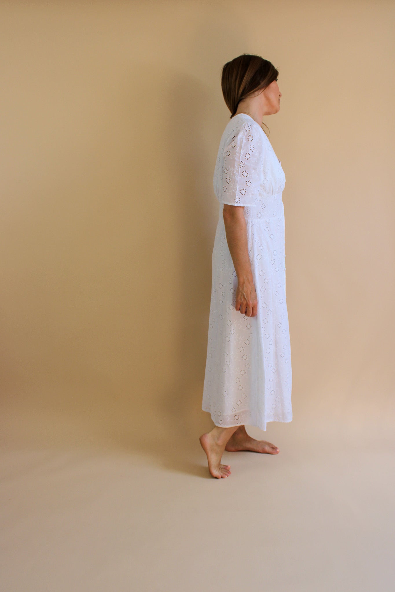 NOBODY'S CHILD Alexa Broderie Midi Dress Size 12