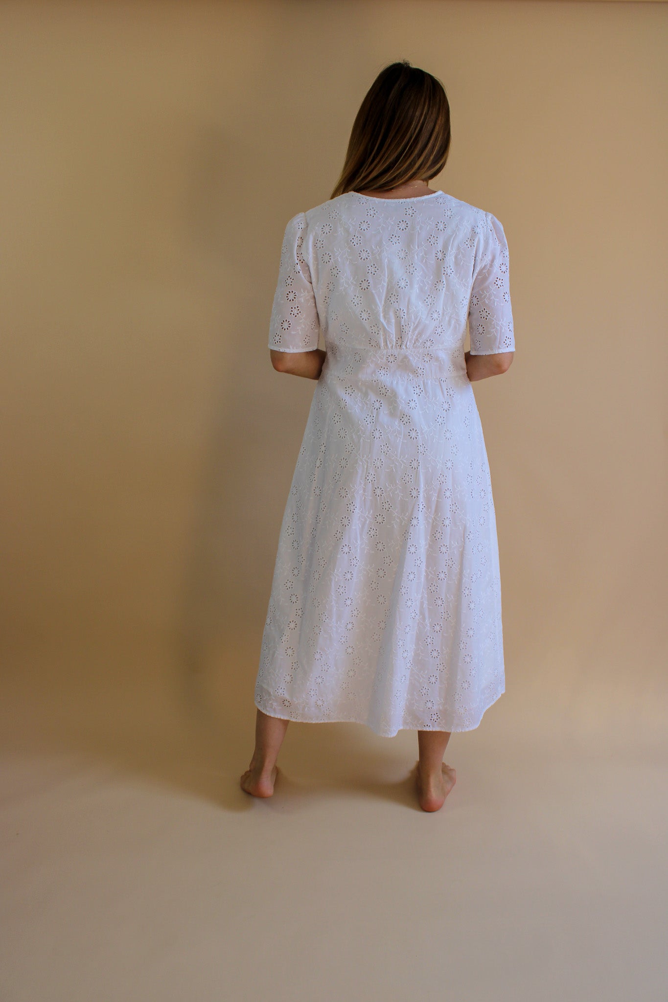 NOBODY'S CHILD Alexa Broderie Midi Dress Size 12