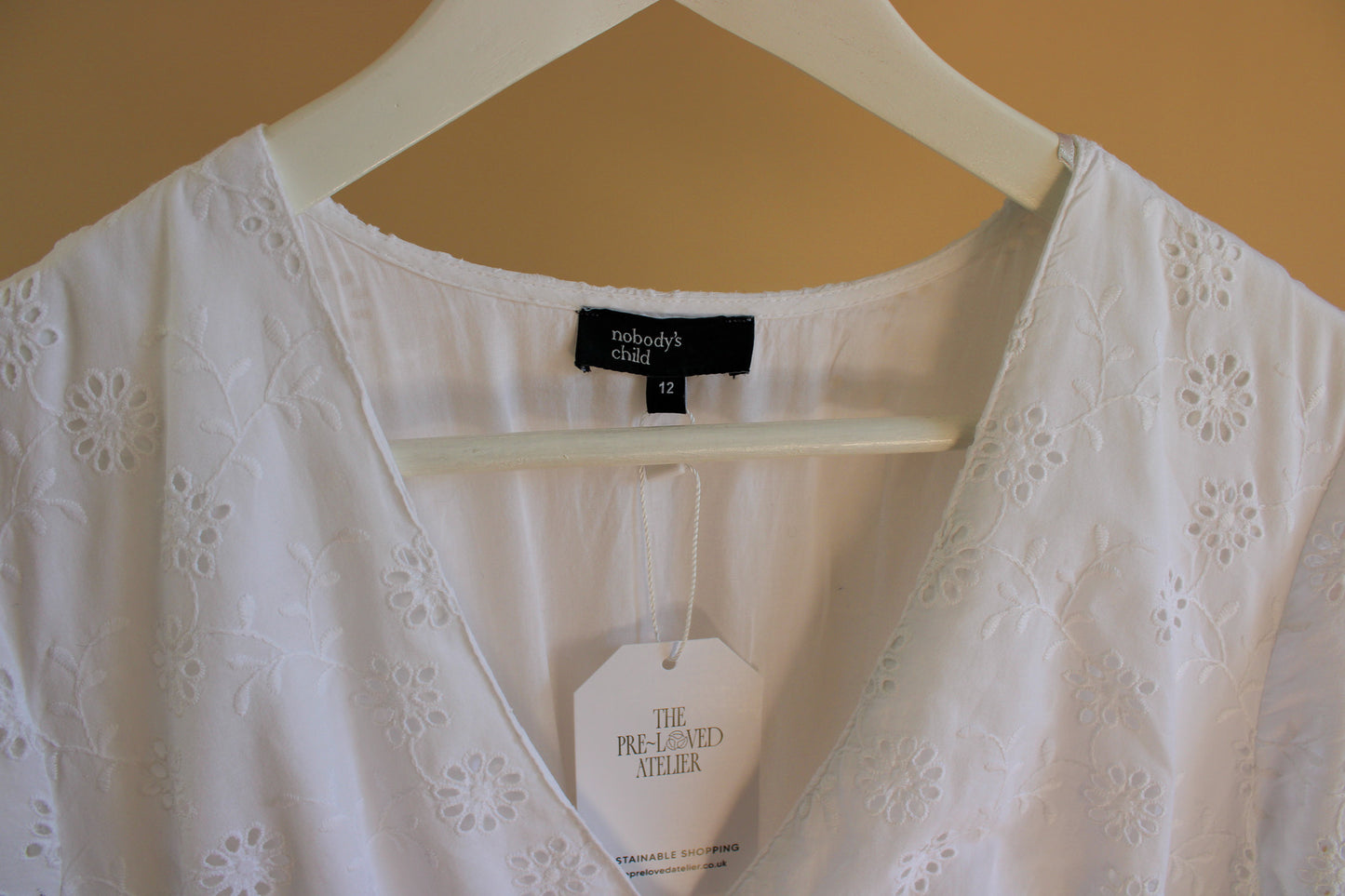 NOBODY'S CHILD Alexa Broderie Midi Dress Size 12