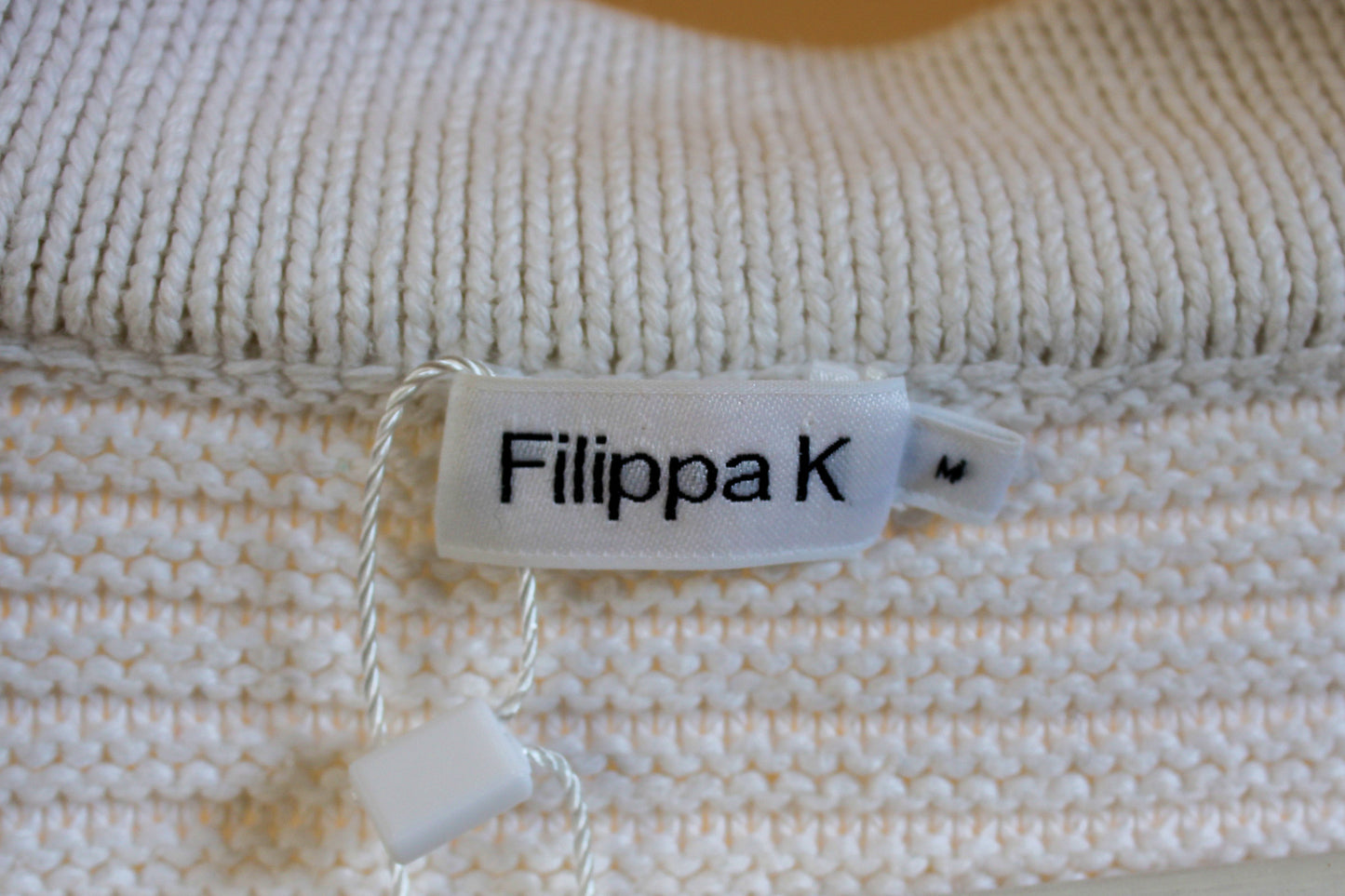 FILIPPA K Ribbed Fringe Detail Cardigan Size M