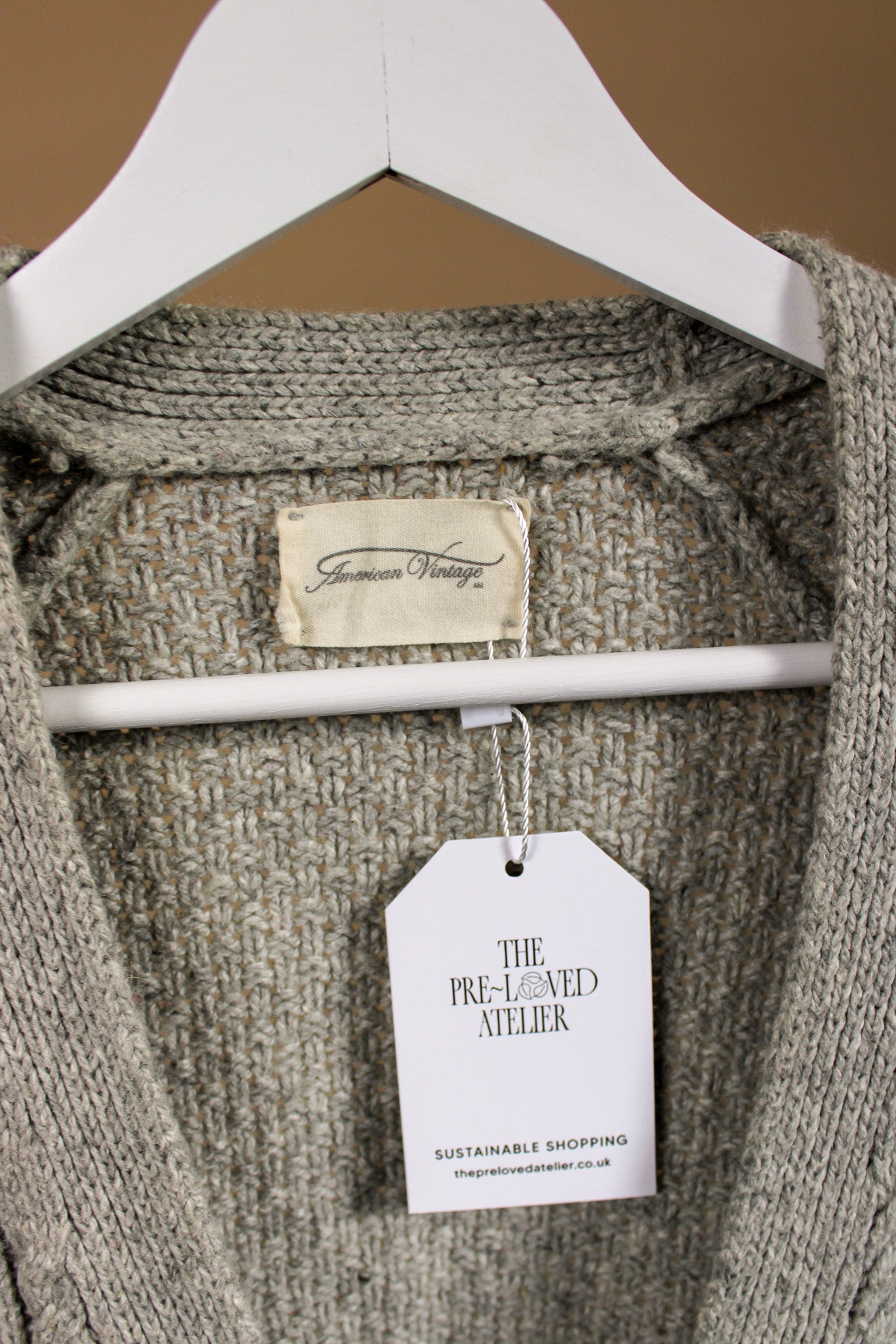 AMERICAN VINTAGE Big Sky Diamond Cable Cardigan Size M