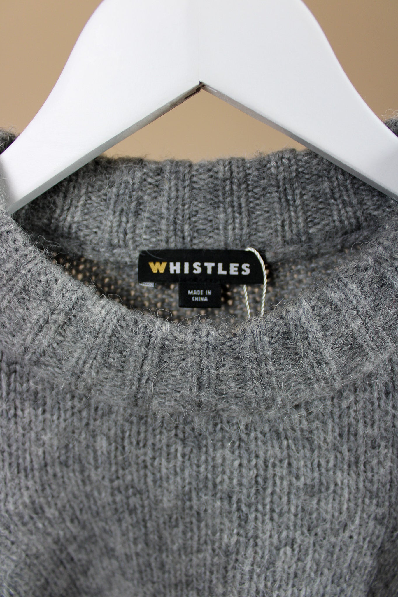 WHISTLES Crew Neck Soft Merino Wool Mix Jumper Size S
