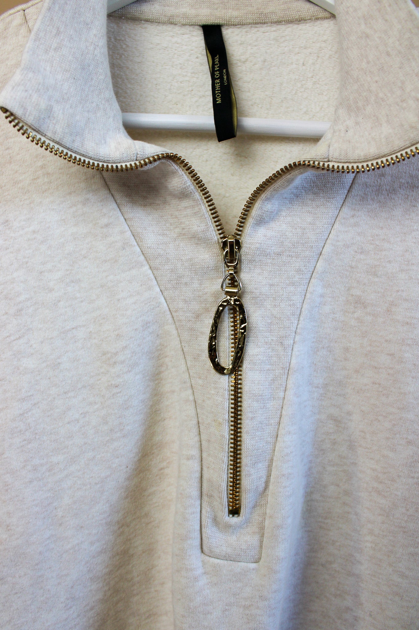MOTHER OF PEARL Zip Collar Sweatshirt Size S