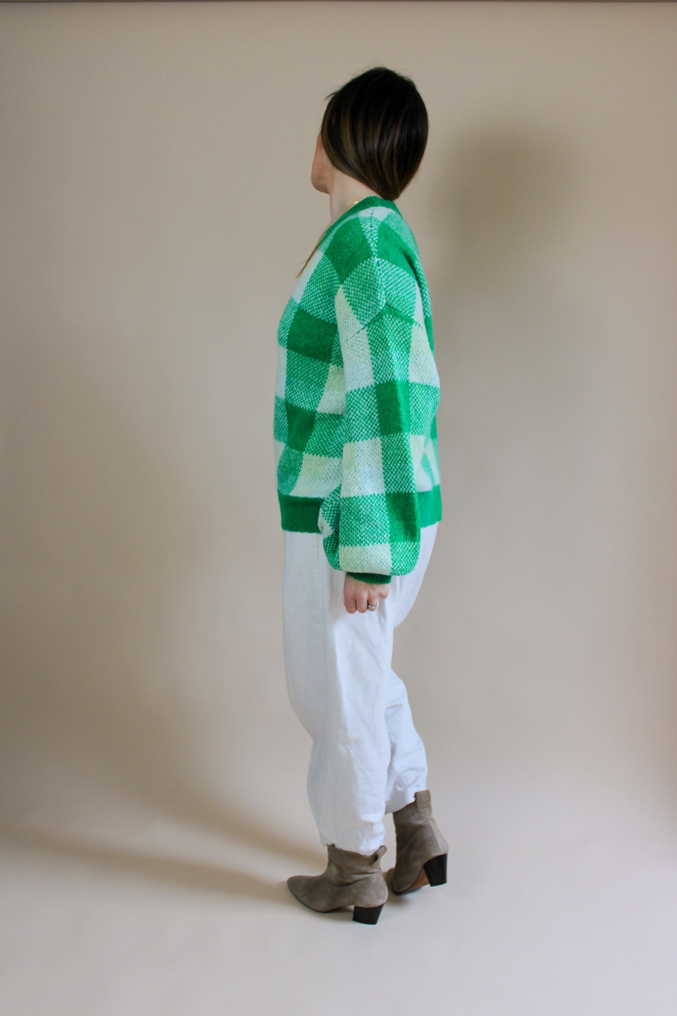 KITRI X JESSIE BUSH Lisa Checked Jumper Size L