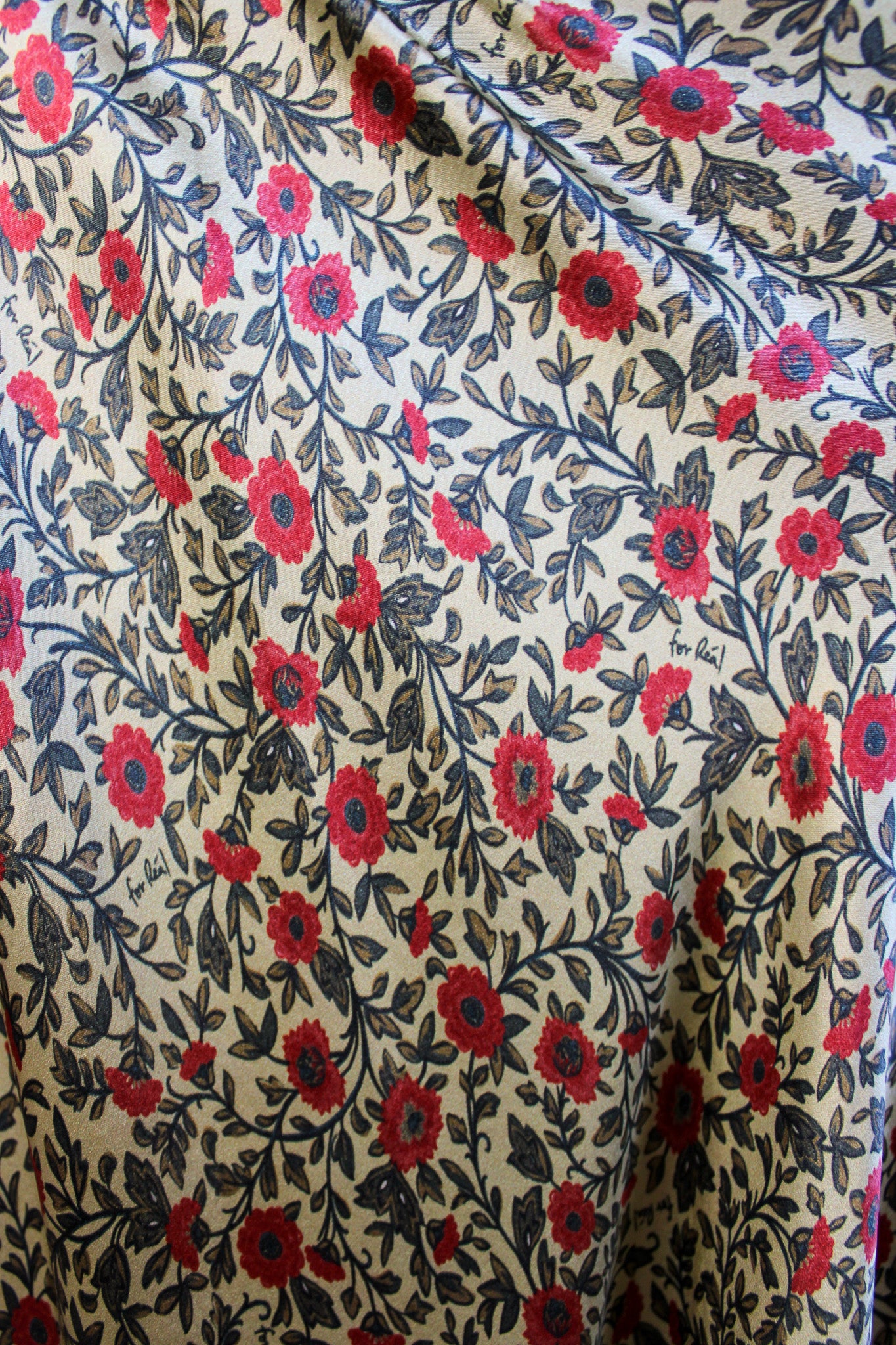 REALISATION PAR The Joni Floral Silk Midi Skirt Size XXL