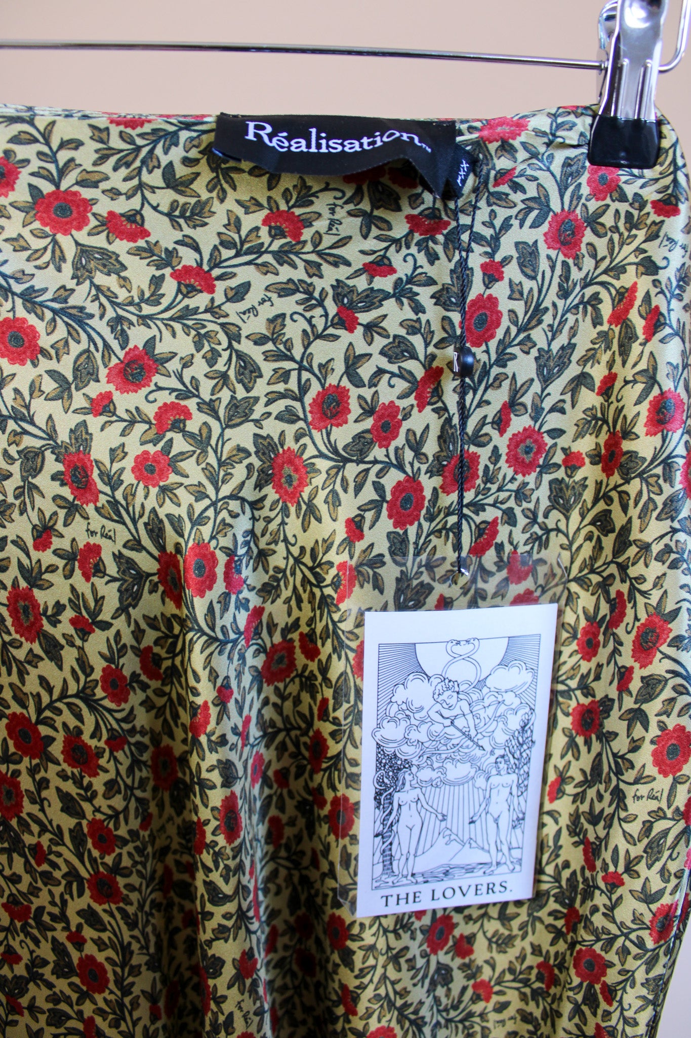 REALISATION PAR The Joni Floral Silk Midi Skirt Size XXL