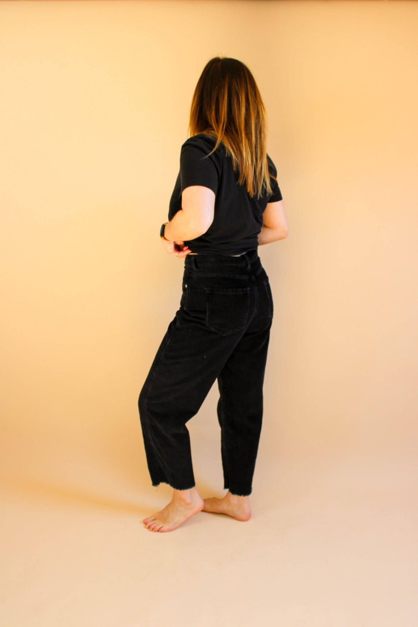 WHISTLES High Waisted Raw Edge Corduroy Trousers Size 10
