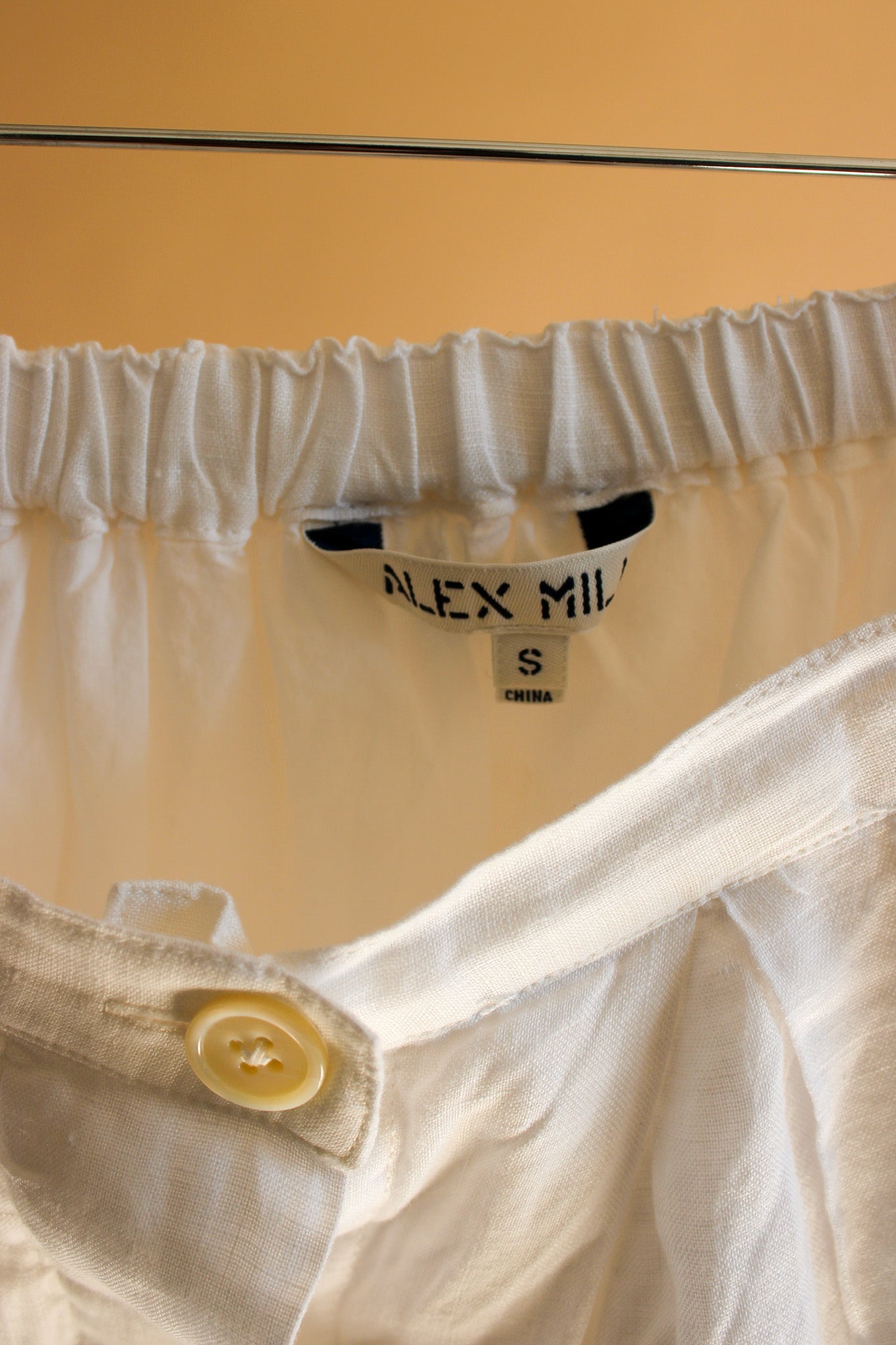 ALEX MILL Linen A-line Button Midi Skirt Size S