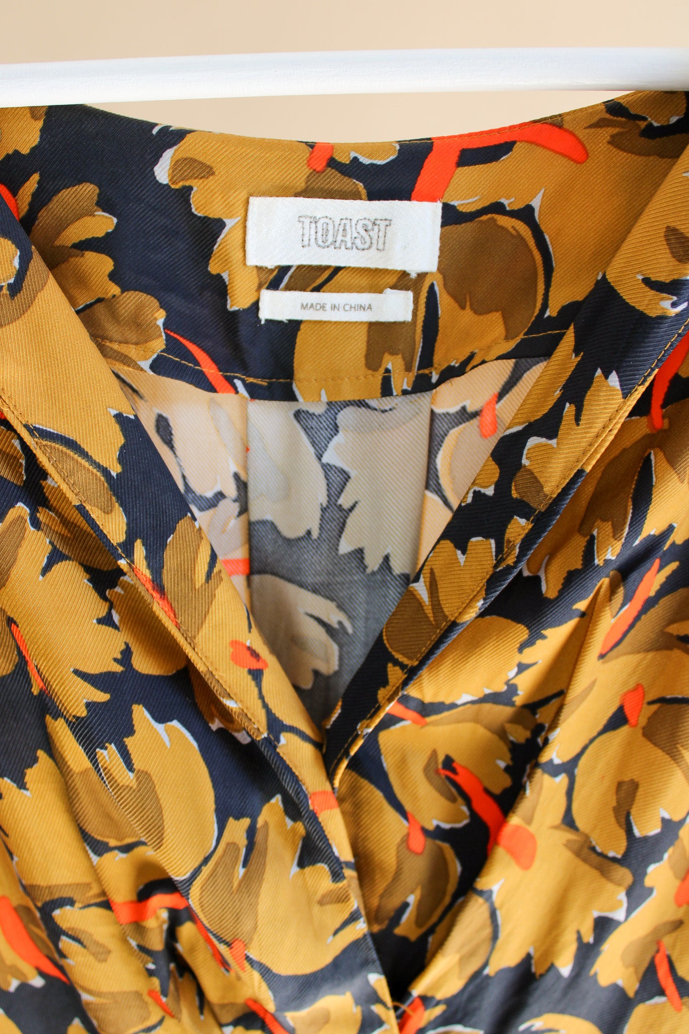 TOAST Lento Print Midi Dress Size 16