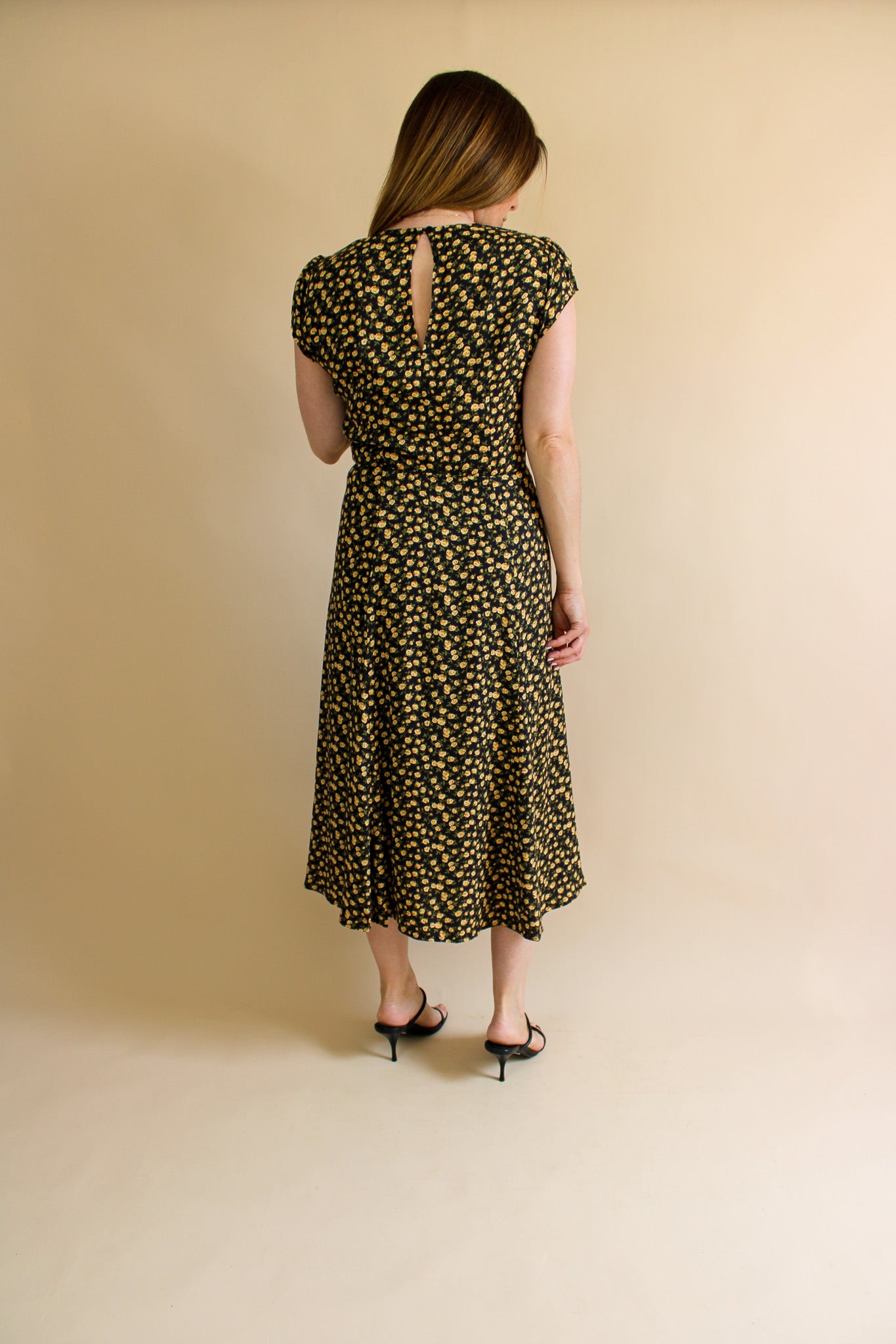 REFORMATION Bernadette Button Floral Dress Size 10
