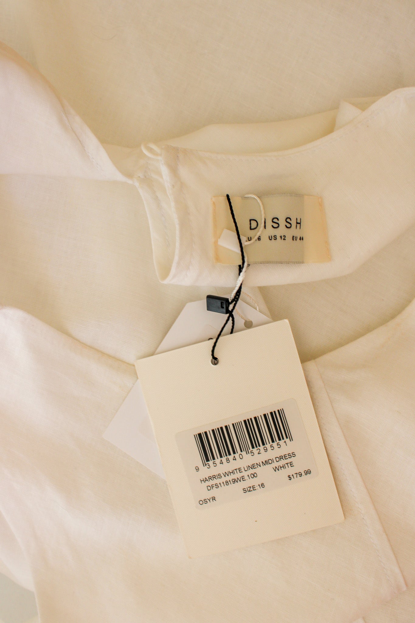 DISSH Harris Linen Maxi Dress Size 14- 16