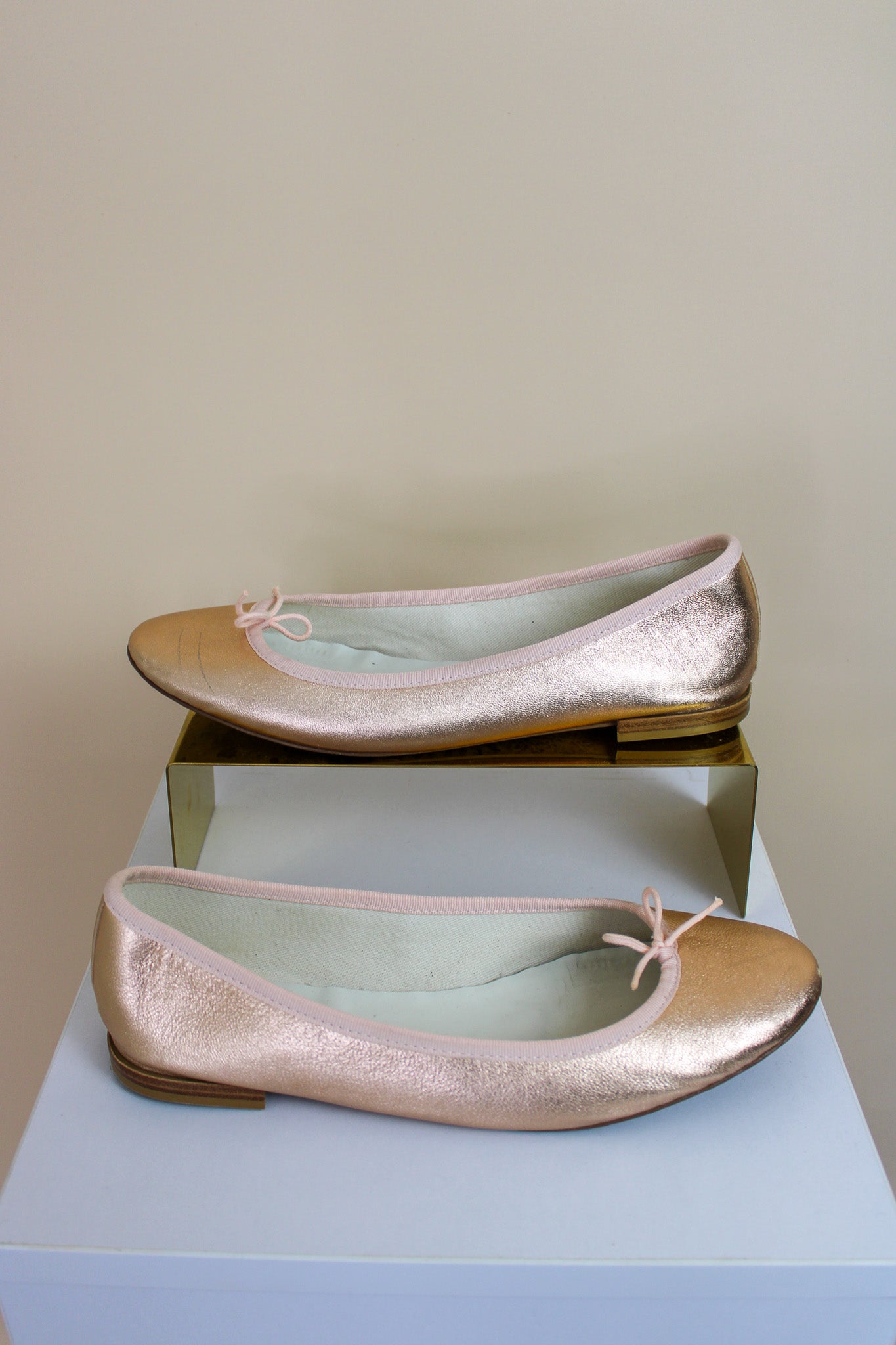 REPETTO Metallic Cendrillon Ballet Pumps Size 41 (UK 8)