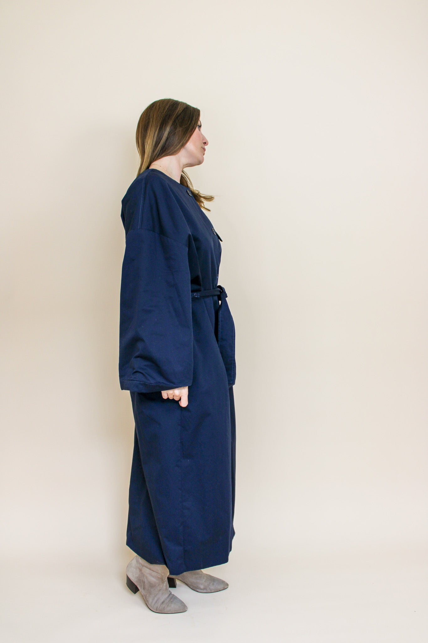 LOVECHILD 1979 Veda Collarless Trench Jacket Size 10