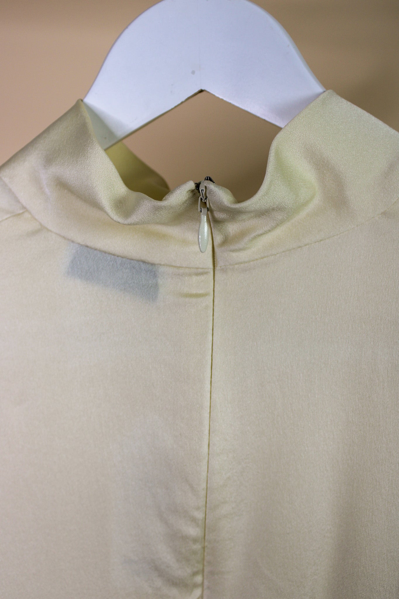 RAEY 100% Silk High-neck Fold-sleeve Top Size 10