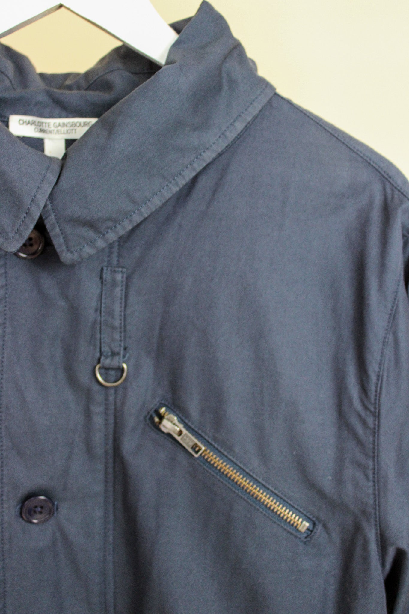 CURRENT ELLIOTT X CHARLOTTE GAINSBURG Cotton Drawstring Trench Coat Size 1