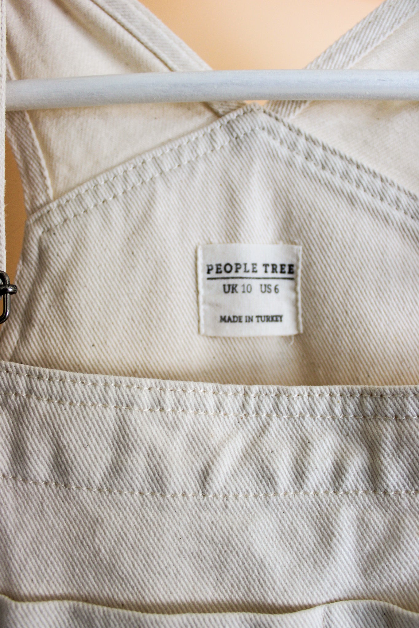 PEOPLE TREE Brooklyn Cotton Twill Denim Dungarees Size 10
