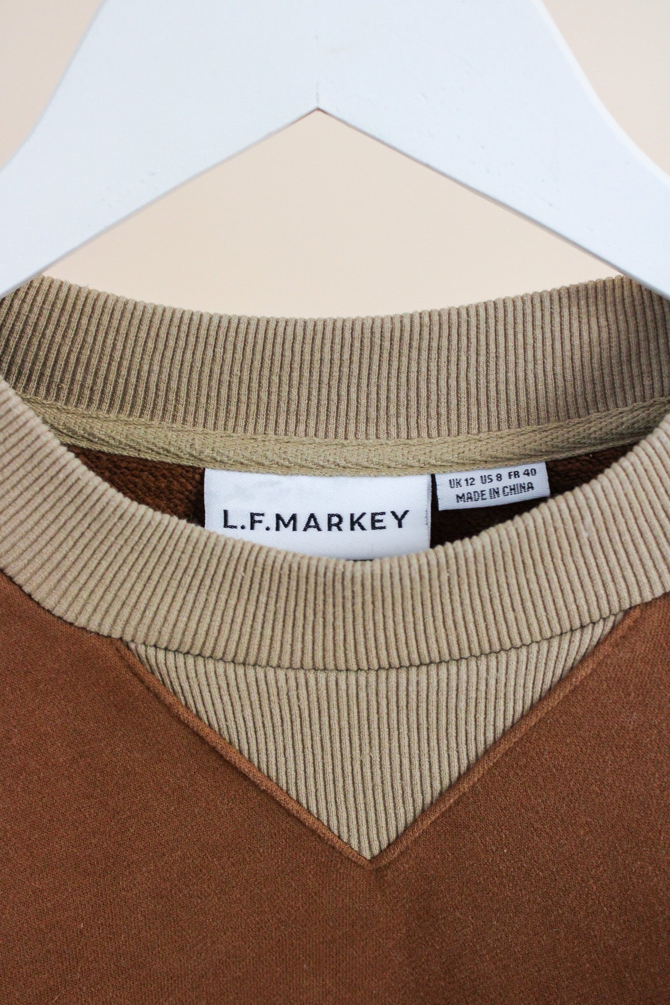 LF MARKEY Yannick Sunset fleece panel jumper Size 12