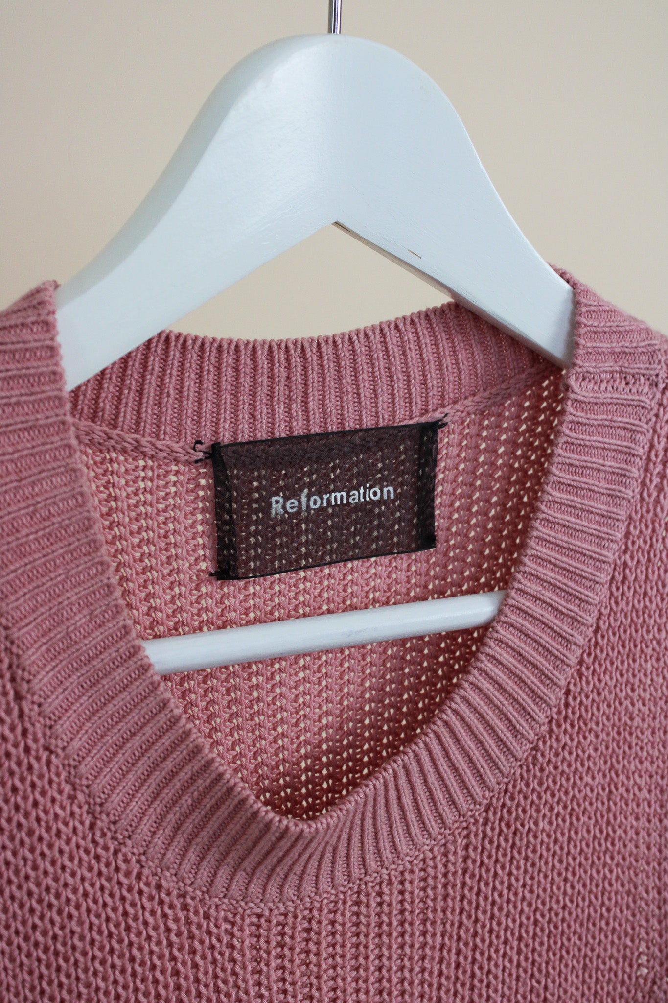 REFORMATION Knitted Sleeveless Tank Vest Size M (Pink)