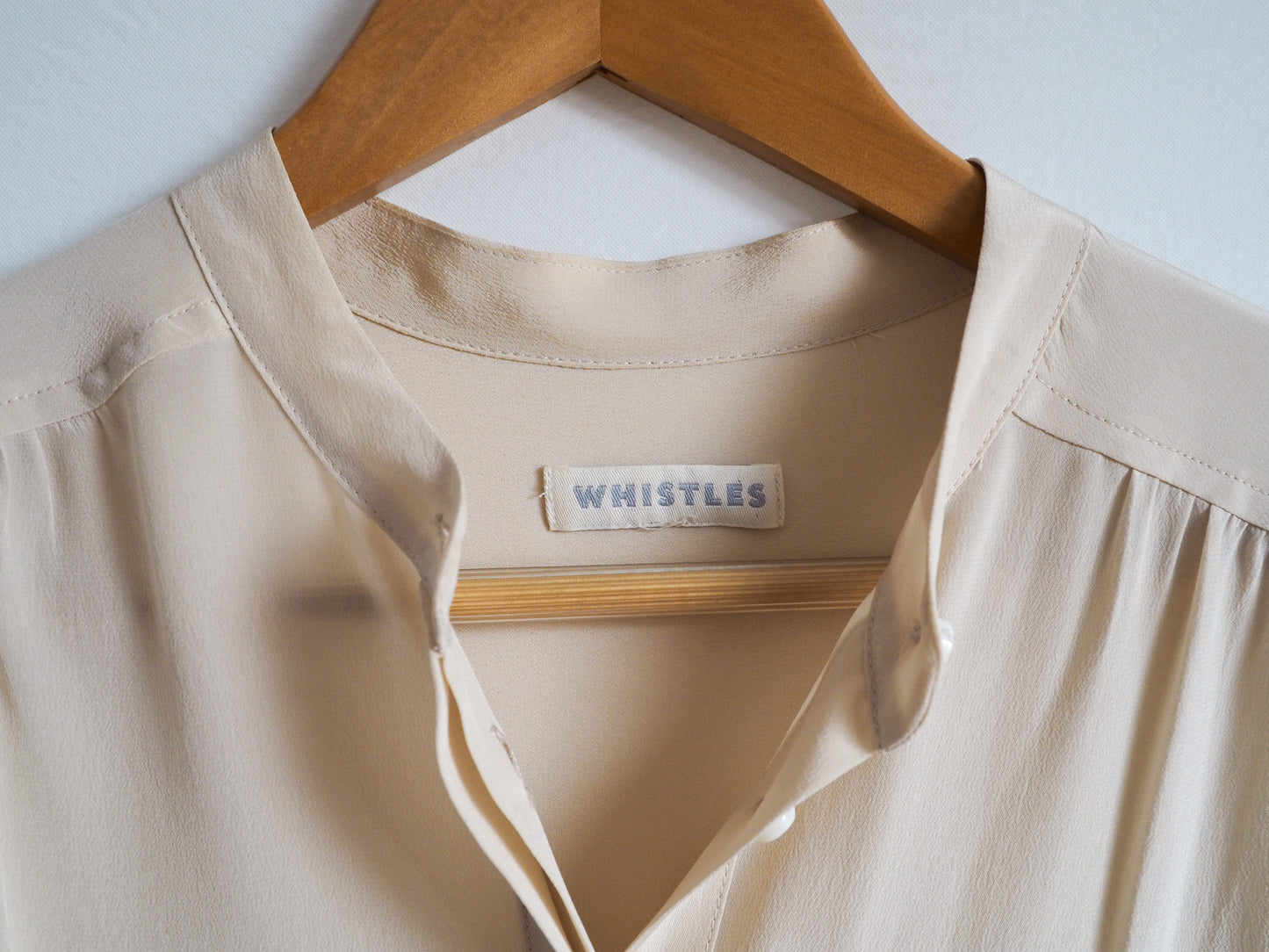 WHISTLES Pocket Detail Silk Shirt UK 6-10