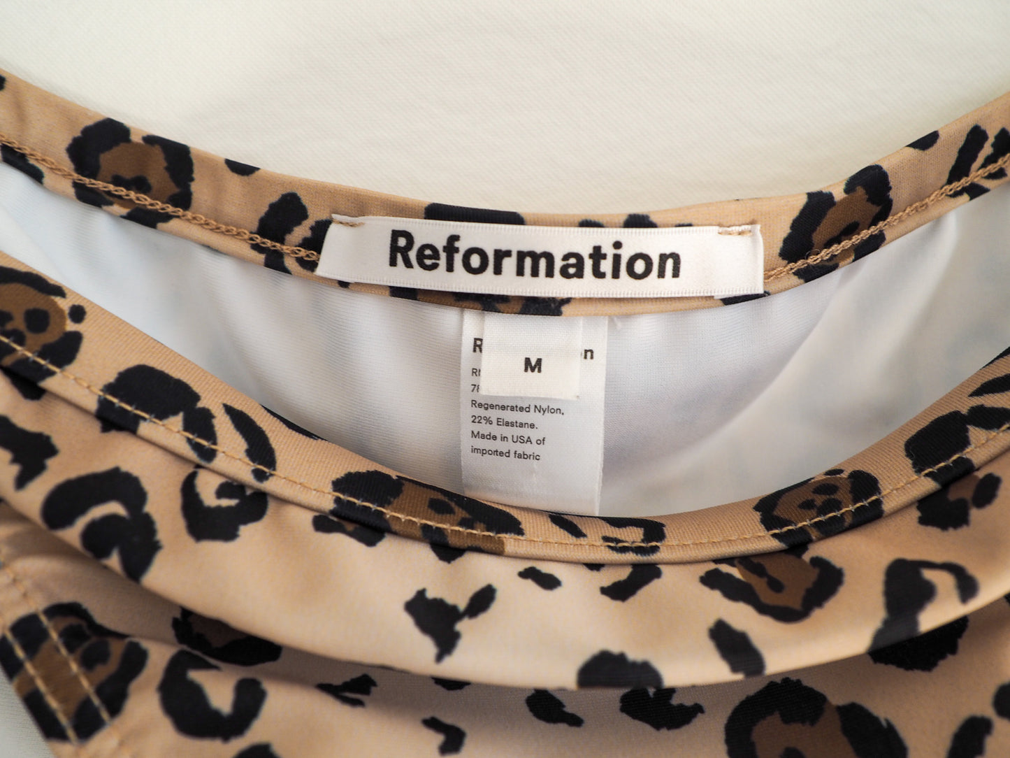 REFORMATION Animal Print 2 Piece Bikini