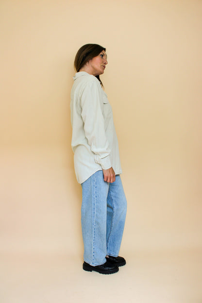 VINTAGE Miss Selfridge Raw Silk Pocket Shirt Size 10