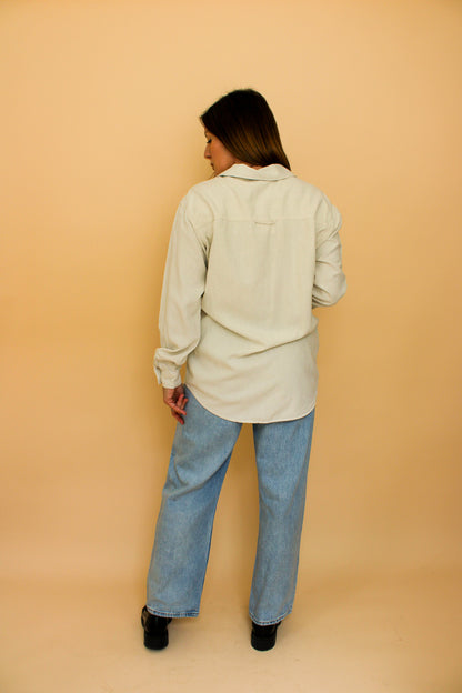 VINTAGE Miss Selfridge Raw Silk Pocket Shirt Size 10