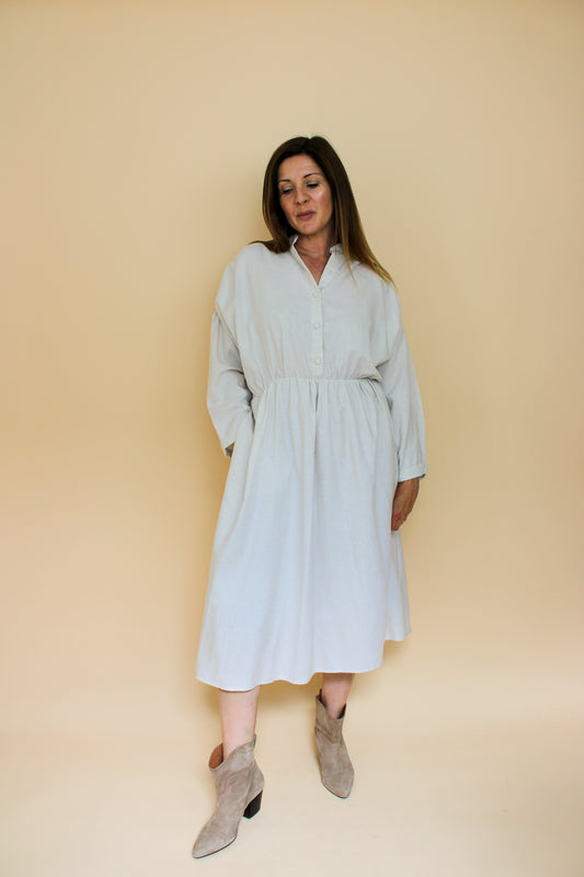 GINETTE GARDE Hope Button Front Midi Dress Size S
