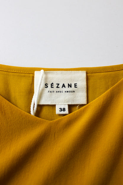 SEZANE Silk Strappy Peplum Dress Size 10