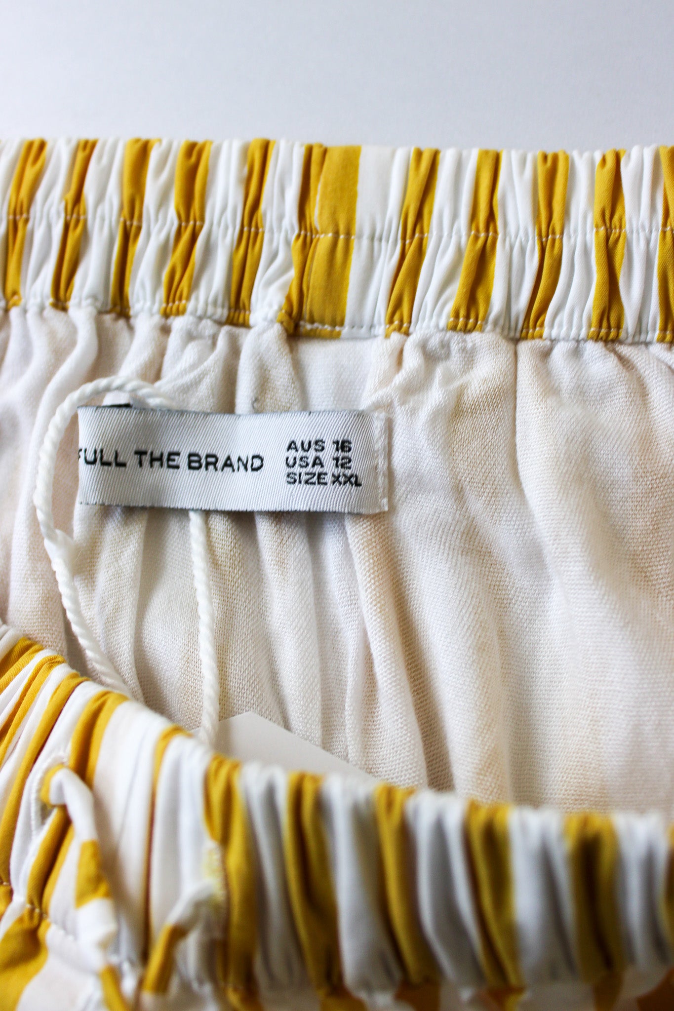 FAITHFULL THE BRAND Stripe Drawstring Shorts Size XXL