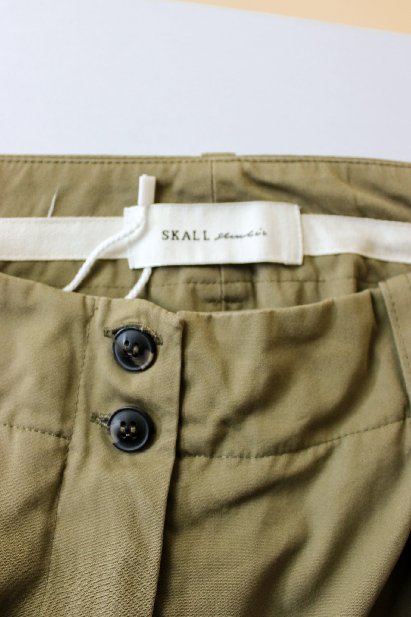SKALL STUDIO Wide Leg Cotton Trousers Size 8-10