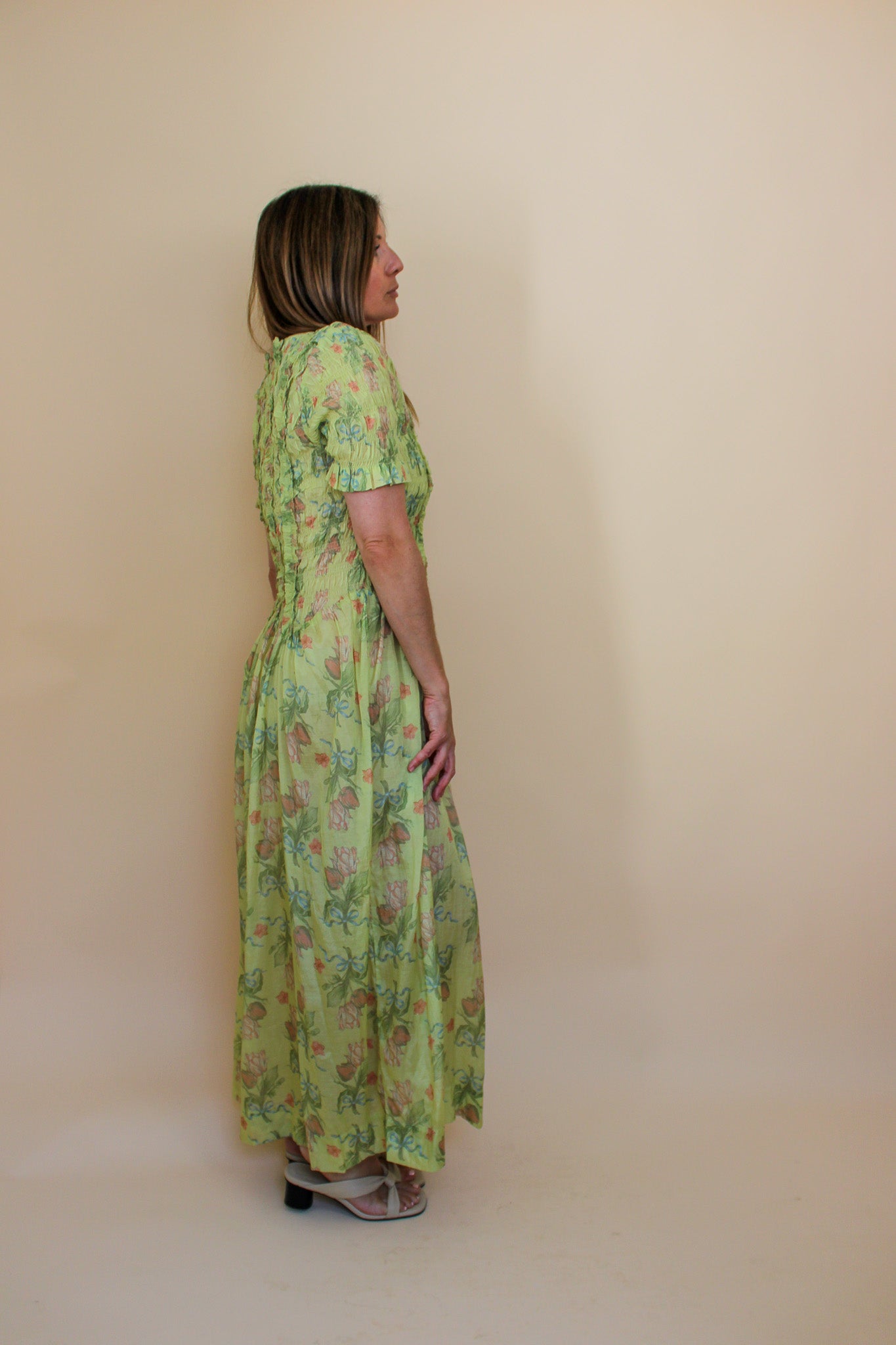 DAMSON MADDER Raphaela Ruffle midi Dress Size 14-16