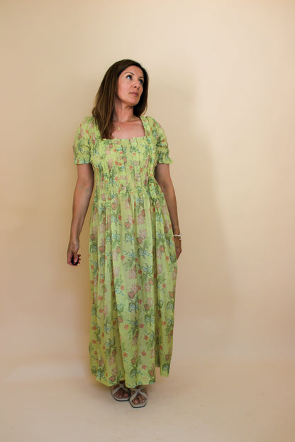 DAMSON MADDER Raphaela Ruffle midi Dress Size 14-16