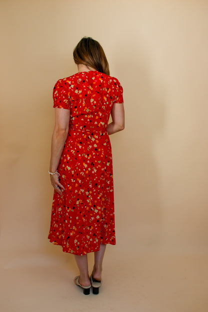 REALISATION PAR The Teale Rouje Fleur Wrap Midi Dress Size M