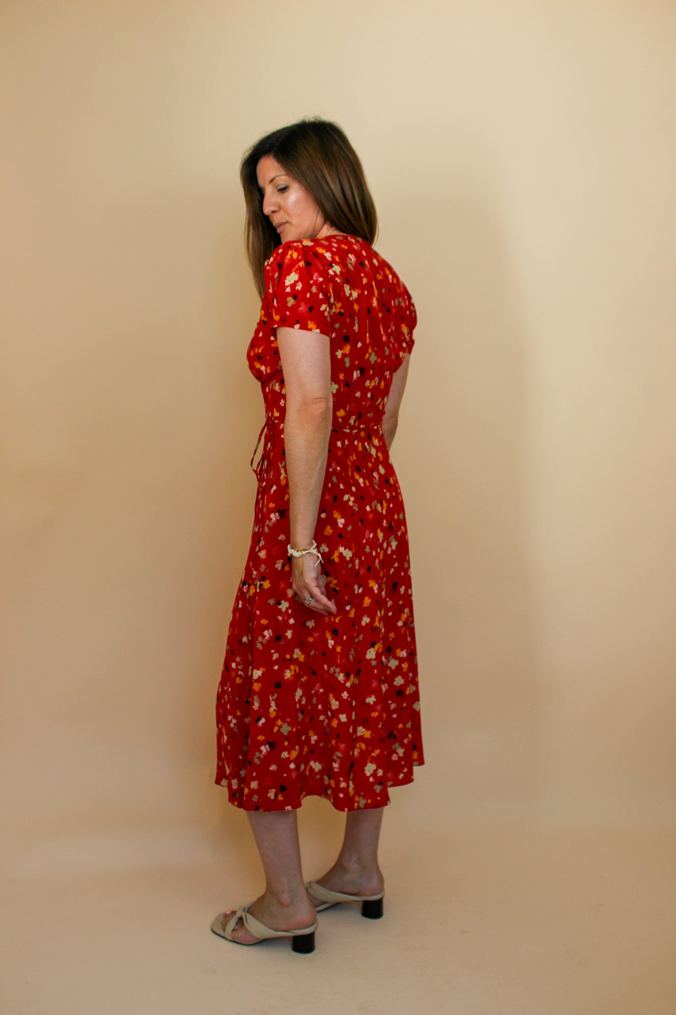 REALISATION PAR The Teale Rouje Fleur Wrap Midi Dress Size M