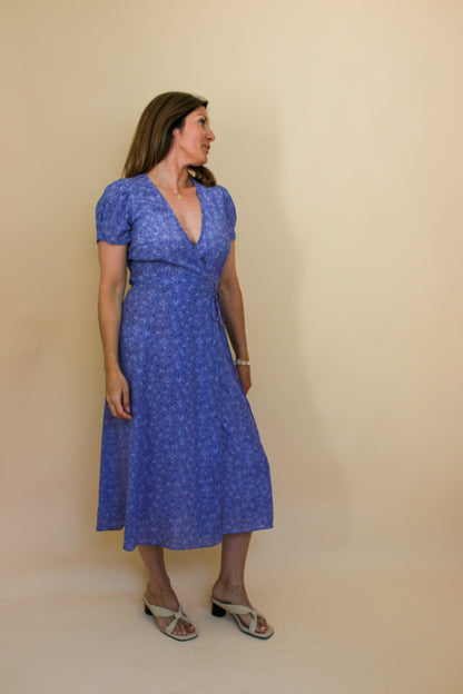 REALISATION PAR The Teale Ditsy Floral wrap Midi Dress Size M