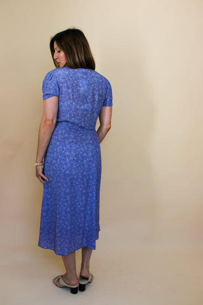 REALISATION PAR The Teale Ditsy Floral wrap Midi Dress Size M