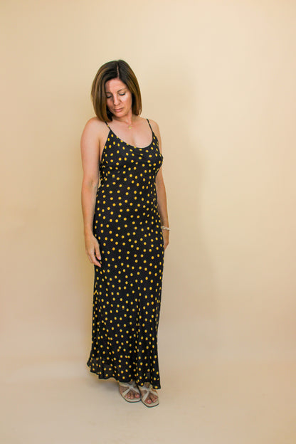 REALISATION PAR The Iggy Polkadot Slip Midi dress Size L