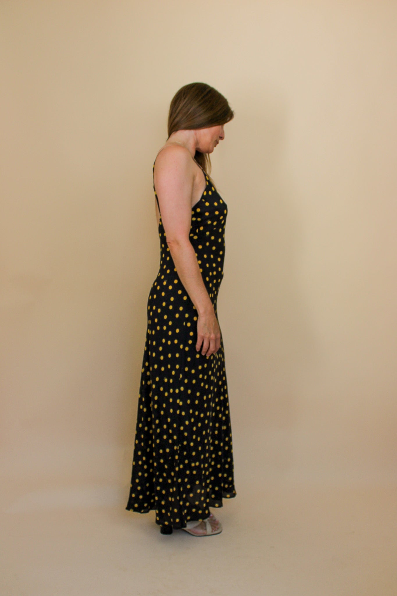 REALISATION PAR The Iggy Polkadot Slip Midi dress Size L
