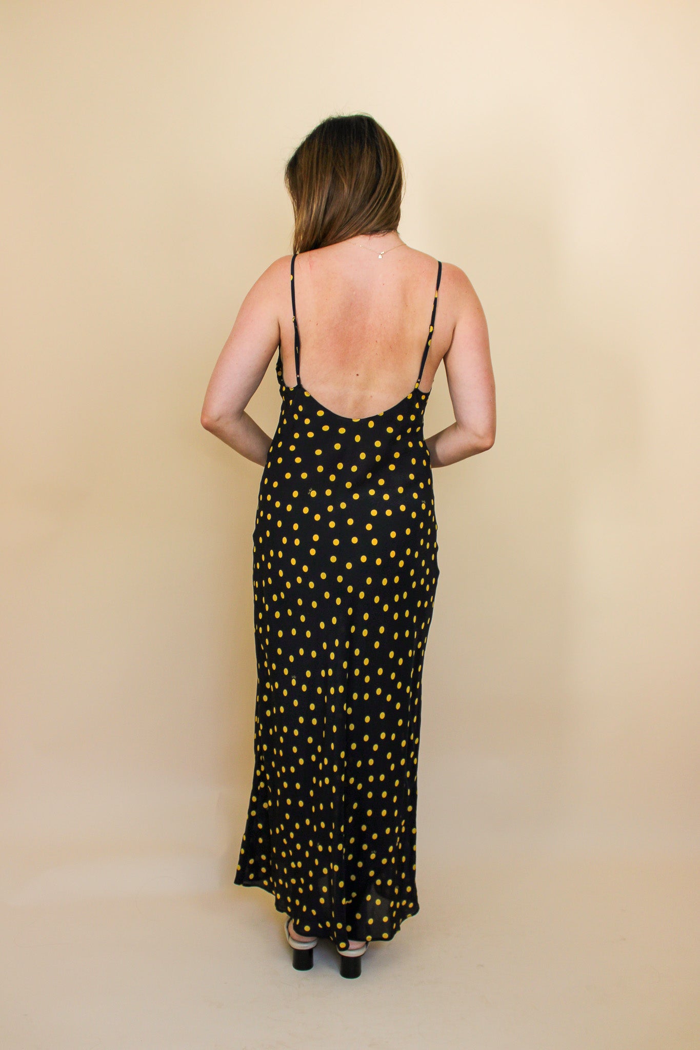 REALISATION PAR The Iggy Polkadot Slip Midi dress Size L