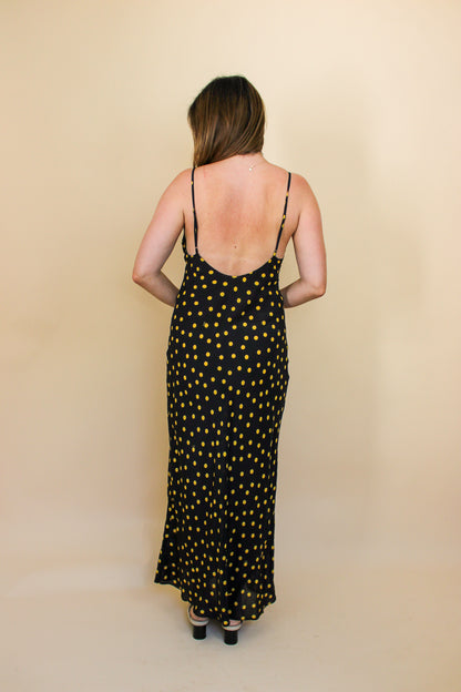 REALISATION PAR The Iggy Polkadot Slip Midi dress Size L