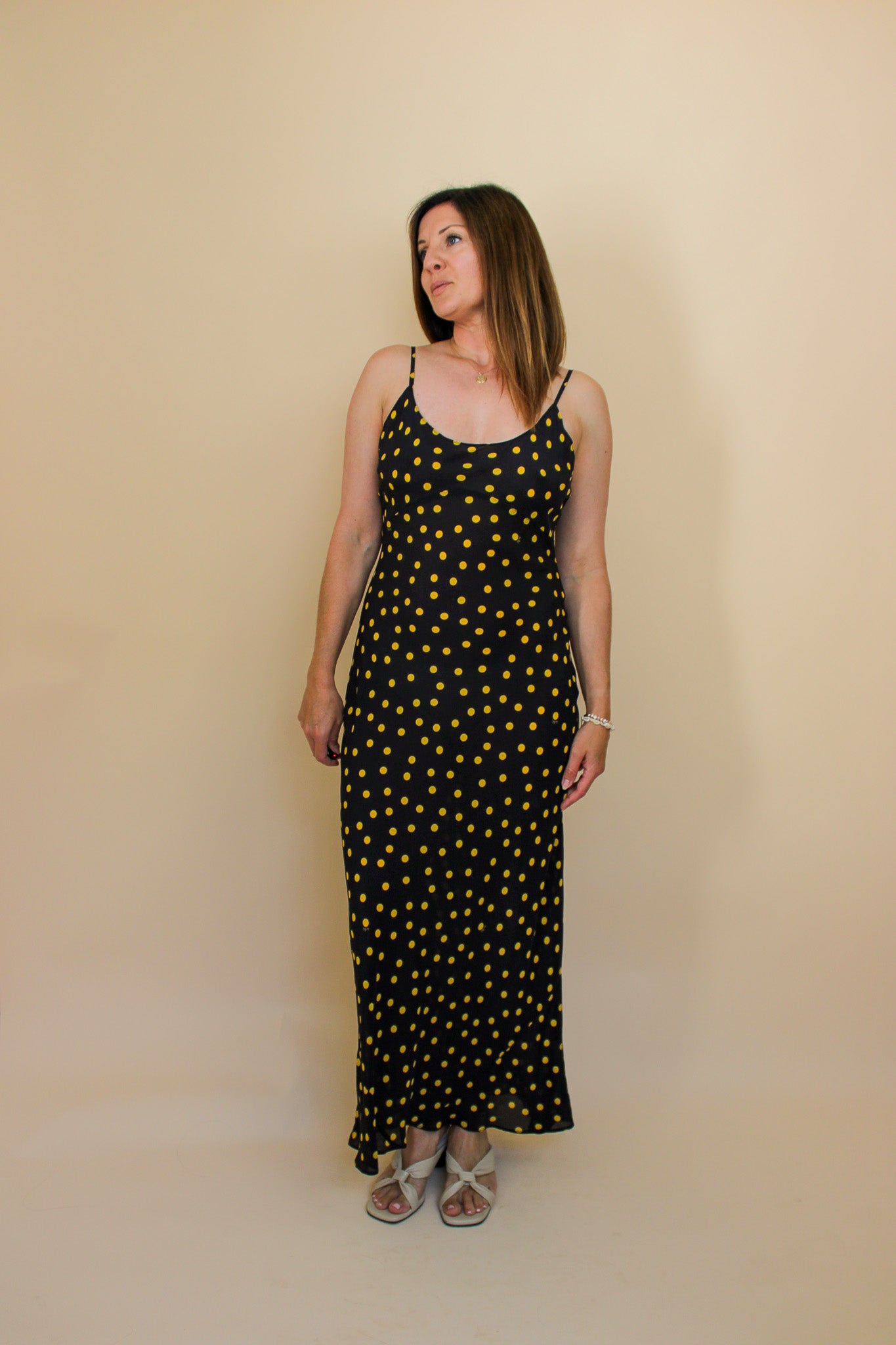 REALISATION PAR The Iggy Polkadot Slip Midi dress Size L