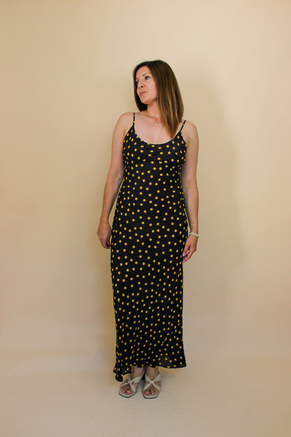 REALISATION PAR The Iggy Polkadot Slip Midi dress Size L