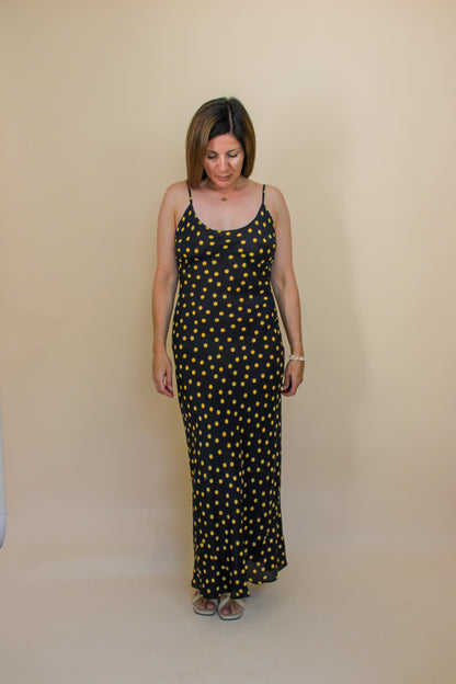 REALISATION PAR The Iggy Polkadot Slip Midi dress Size L